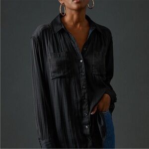 Anthropologie Button Down Blouse Size Large